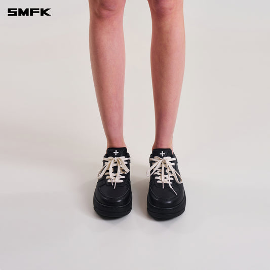 COMPASS MODE-T LEATHER SNEAKER/ WILD BLACK
