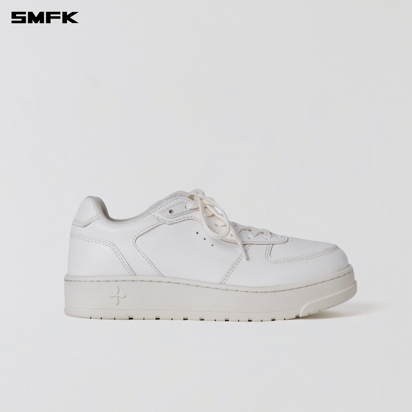 COMPASS MODE-T LEATHER SNEAKER/ CLOUD WHITE