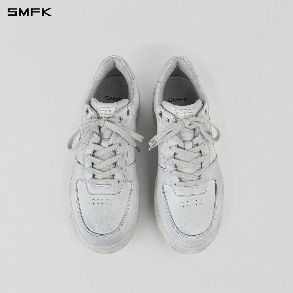 Retro Cross-Pattern Training Sneakers / Leather / Men's