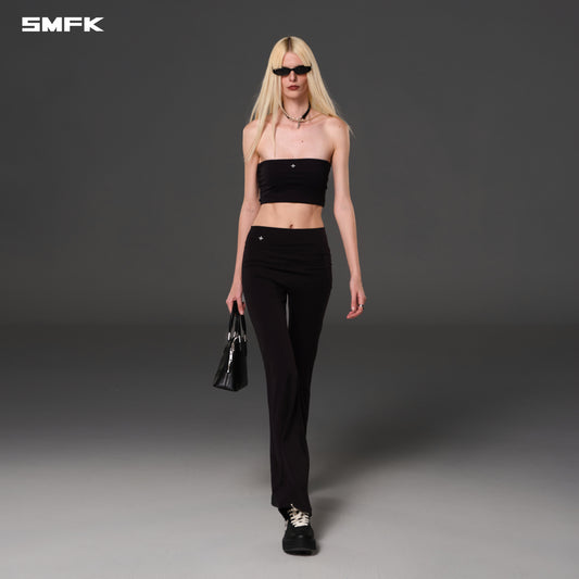 FOCUS GYM STRT PANTS/Lycra Nylon WILD BLACK
