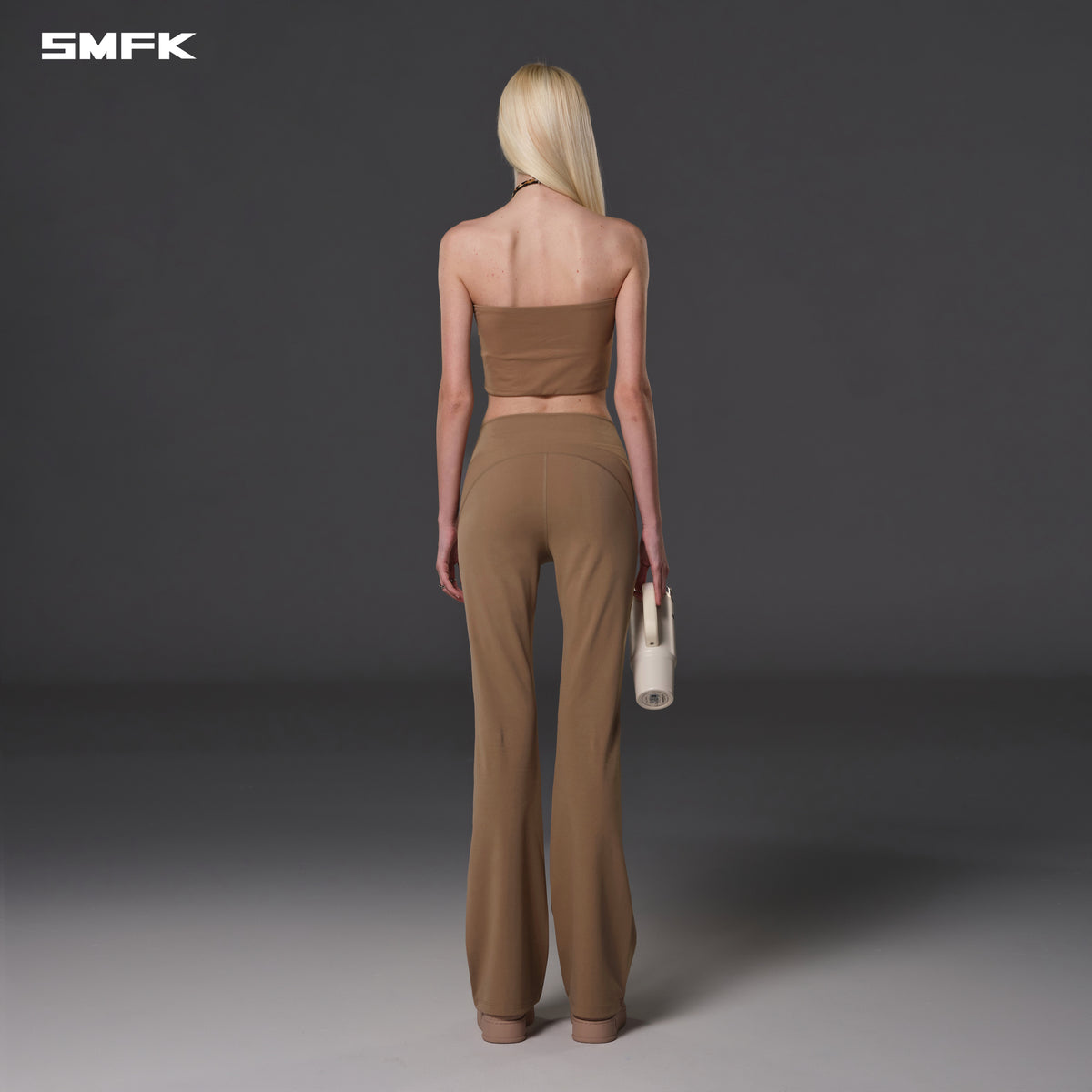 FOCUS GYM STRT PANTS/Lycra Nylon WILD BROWN