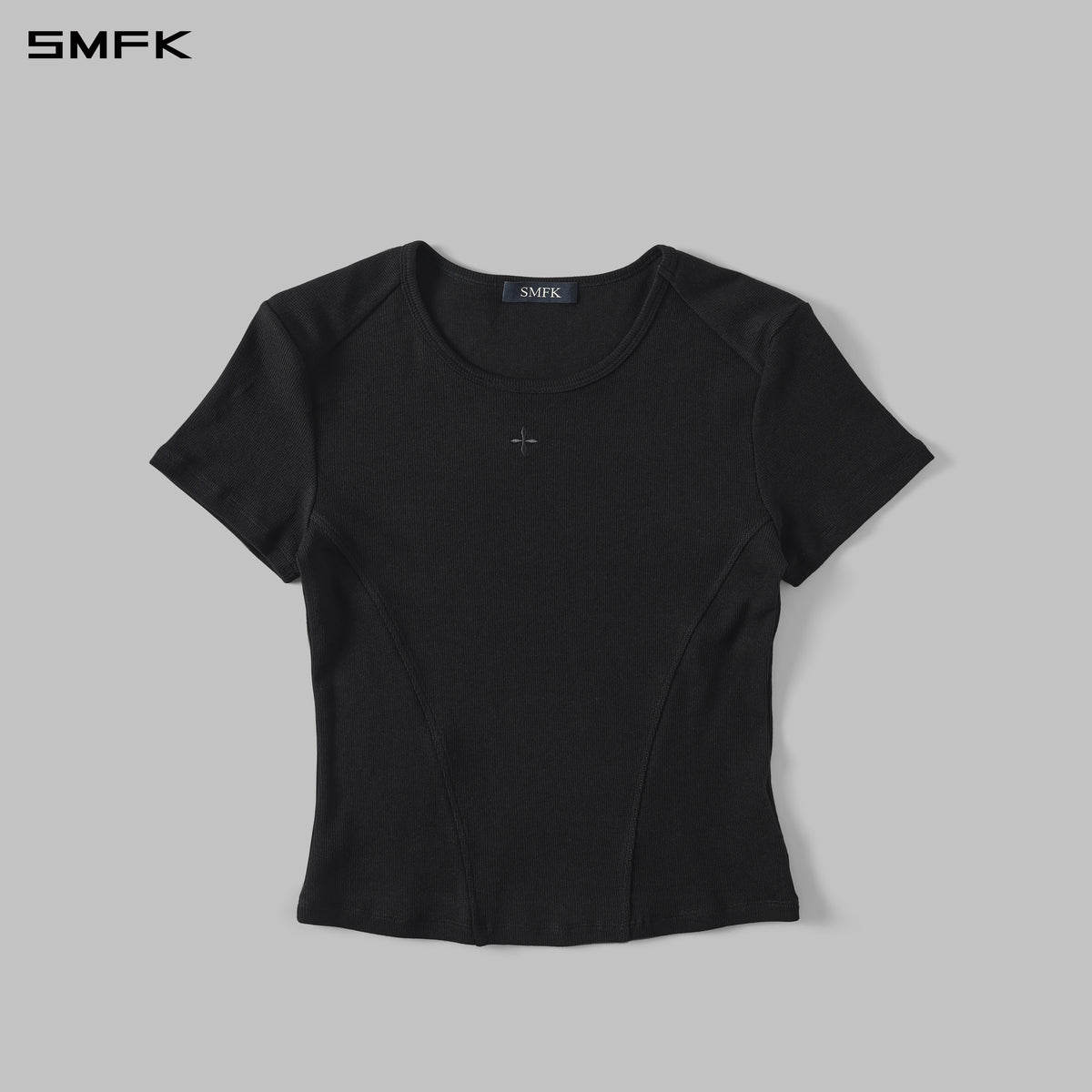 POISE SPORTS LINES TEE / COMBED COTTON+LYCRA