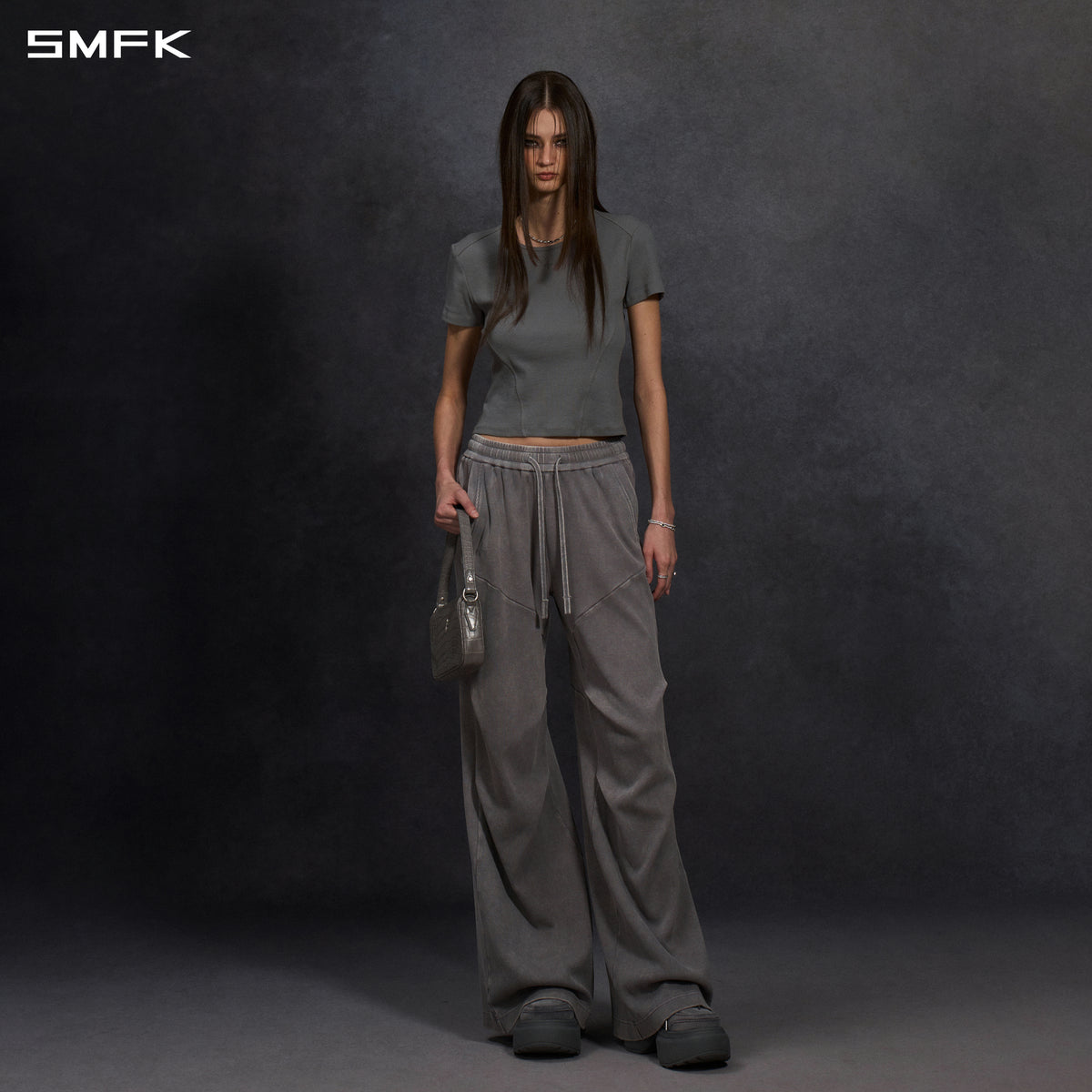 POISE SPORTS LINES TEE / COMBED COTTON+LYCRA