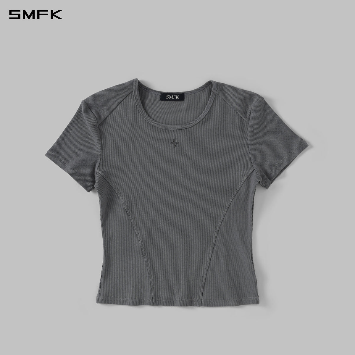 POISE SPORTS LINES TEE / COMBED COTTON+LYCRA