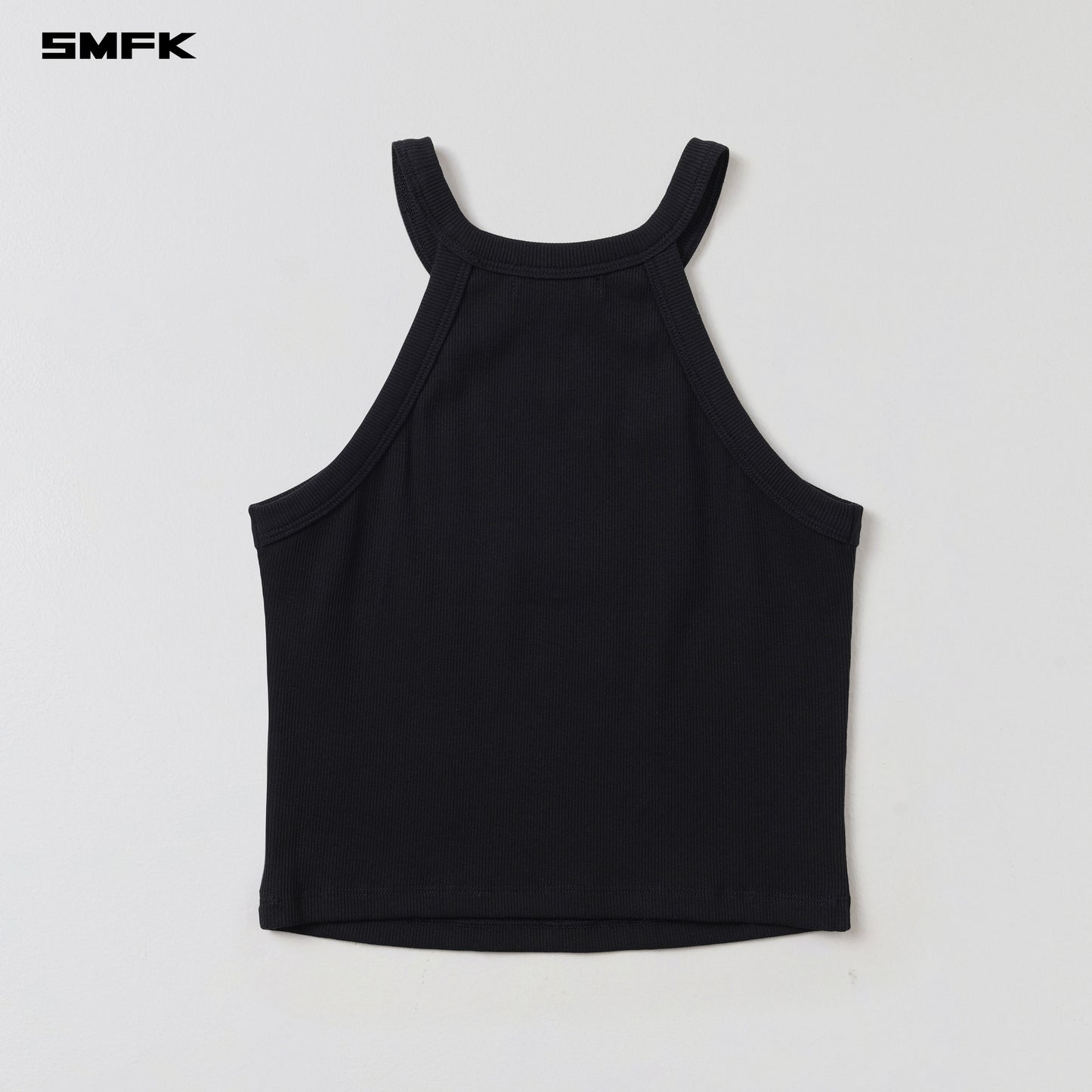 POISE ROUND-NECK TANK/COTTON WILD BLACK