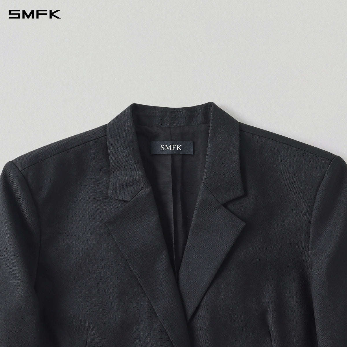 MYTH AEOLUS MUTATION LOOSE DOUBLE SUIT/WOOL+POLYESTER/U MIDNIGHT BLACK
