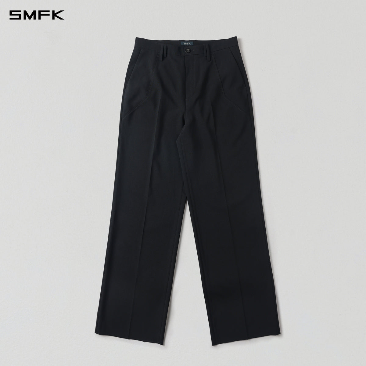 MIRAGE SIREN MIST LOOSE FORMAL PANTS/POLYESTER + WOOL/W