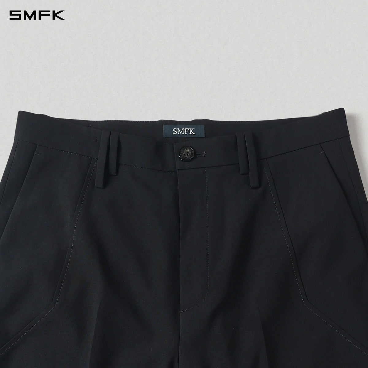 MIRAGE SIREN MIST LOOSE FORMAL PANTS/POLYESTER + WOOL/W