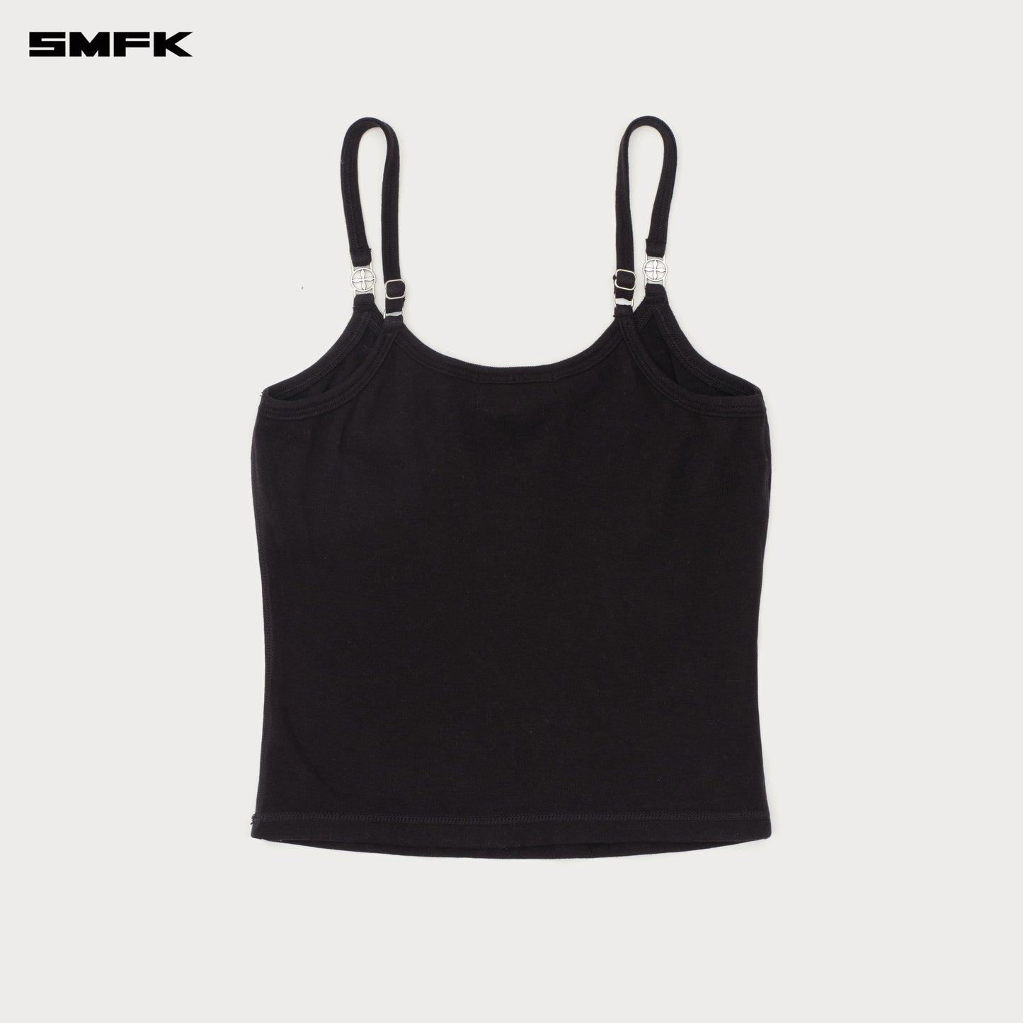 Compass Hug Sports Slim-fit Strap Top Wild Black