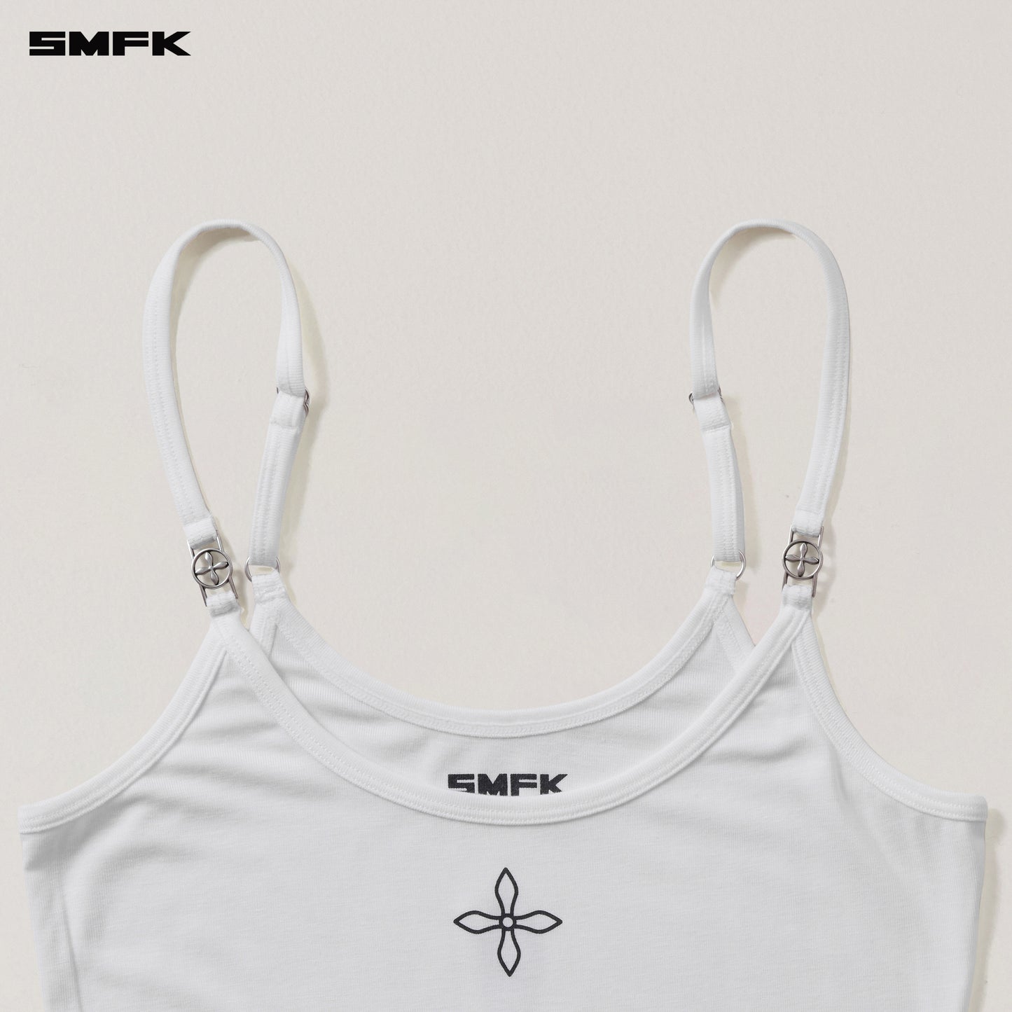 COMPASS STAMP ACETATE BODY CAMISOLE / SNOW MOUNTAIN WHITE