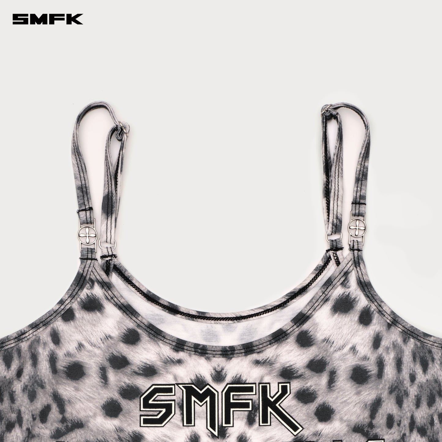 Future Mirage Leopard Print Sports Strap Top (Beverly Hills Edition) White Leopard