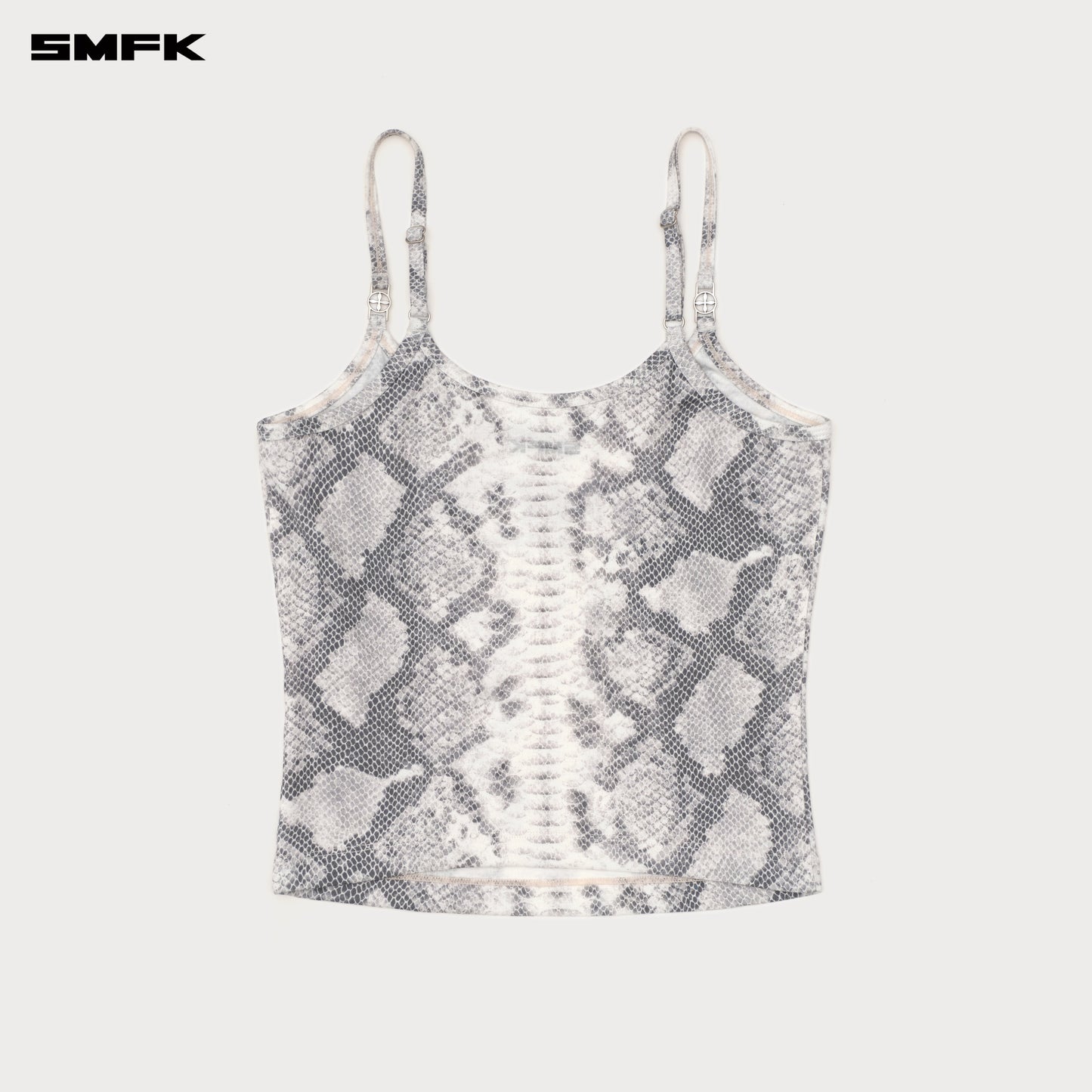 Future Mirage Serpent Print Sports Strap Top (Beverly Hills Edition) White Serpent