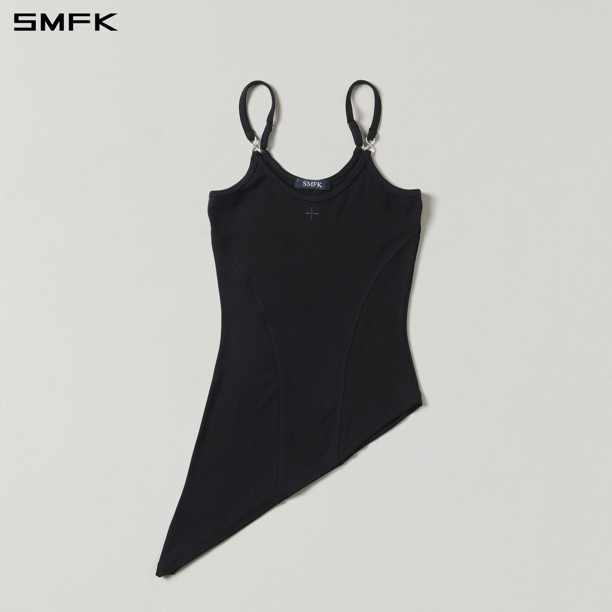 MYTH AEOLUS ASYMMETRY CAMISOLE/LENZING TENCEL+WOOL WILD BLACK