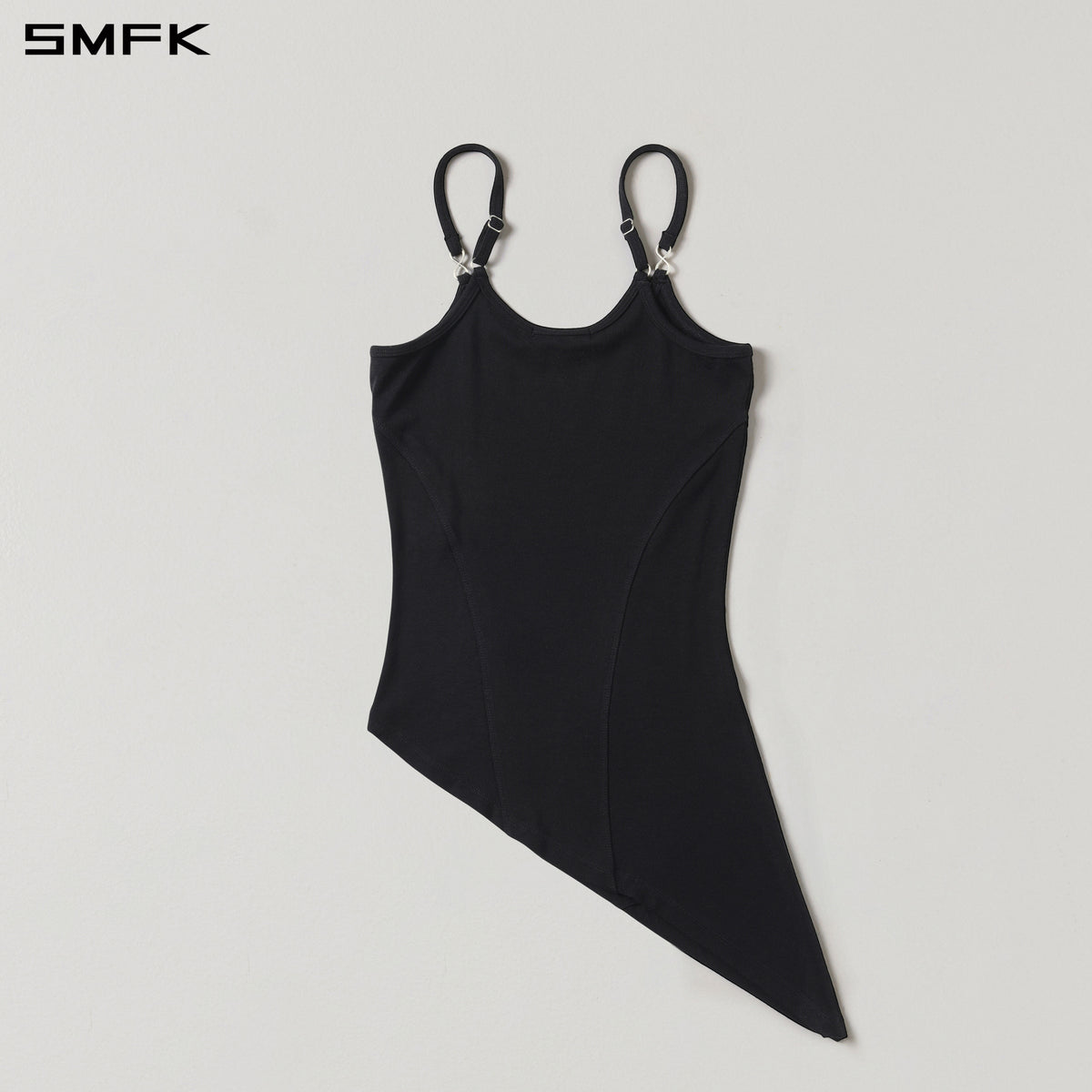 MYTH AEOLUS ASYMMETRY CAMISOLE/LENZING TENCEL+WOOL WILD BLACK