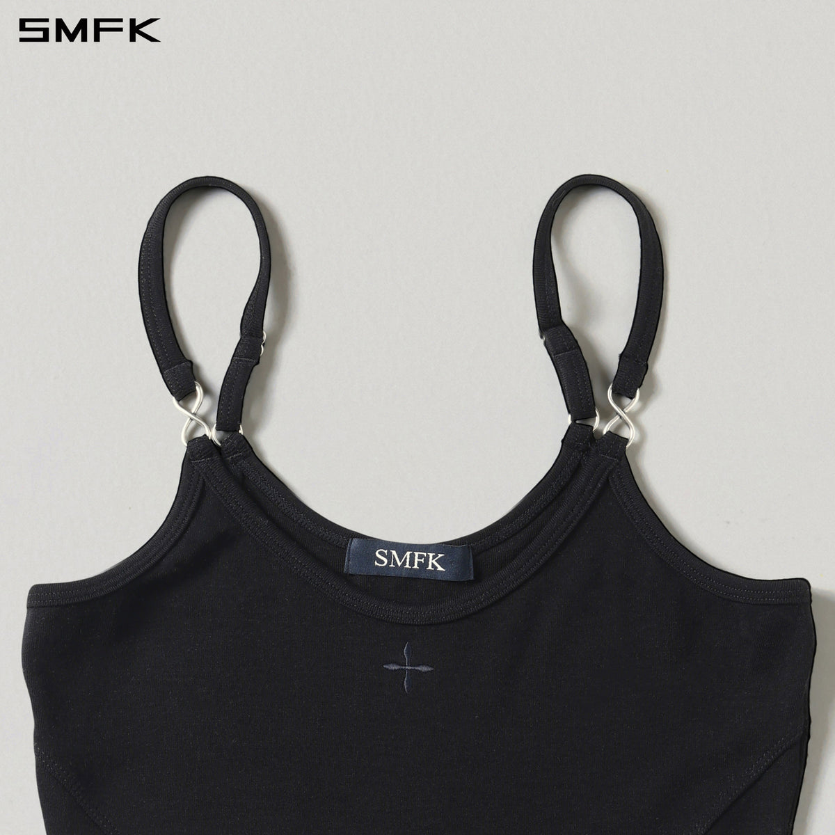 MYTH AEOLUS ASYMMETRY CAMISOLE/LENZING TENCEL+WOOL WILD BLACK