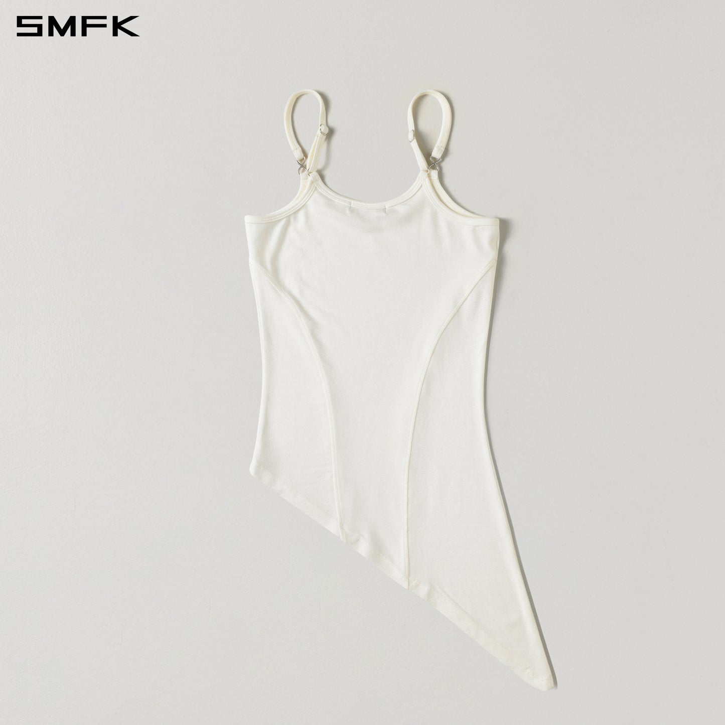 MYTH AEOLUS ASYMMETRY CAMISOLE/LENZING TENCEL+WOOL CLOUD WHITE