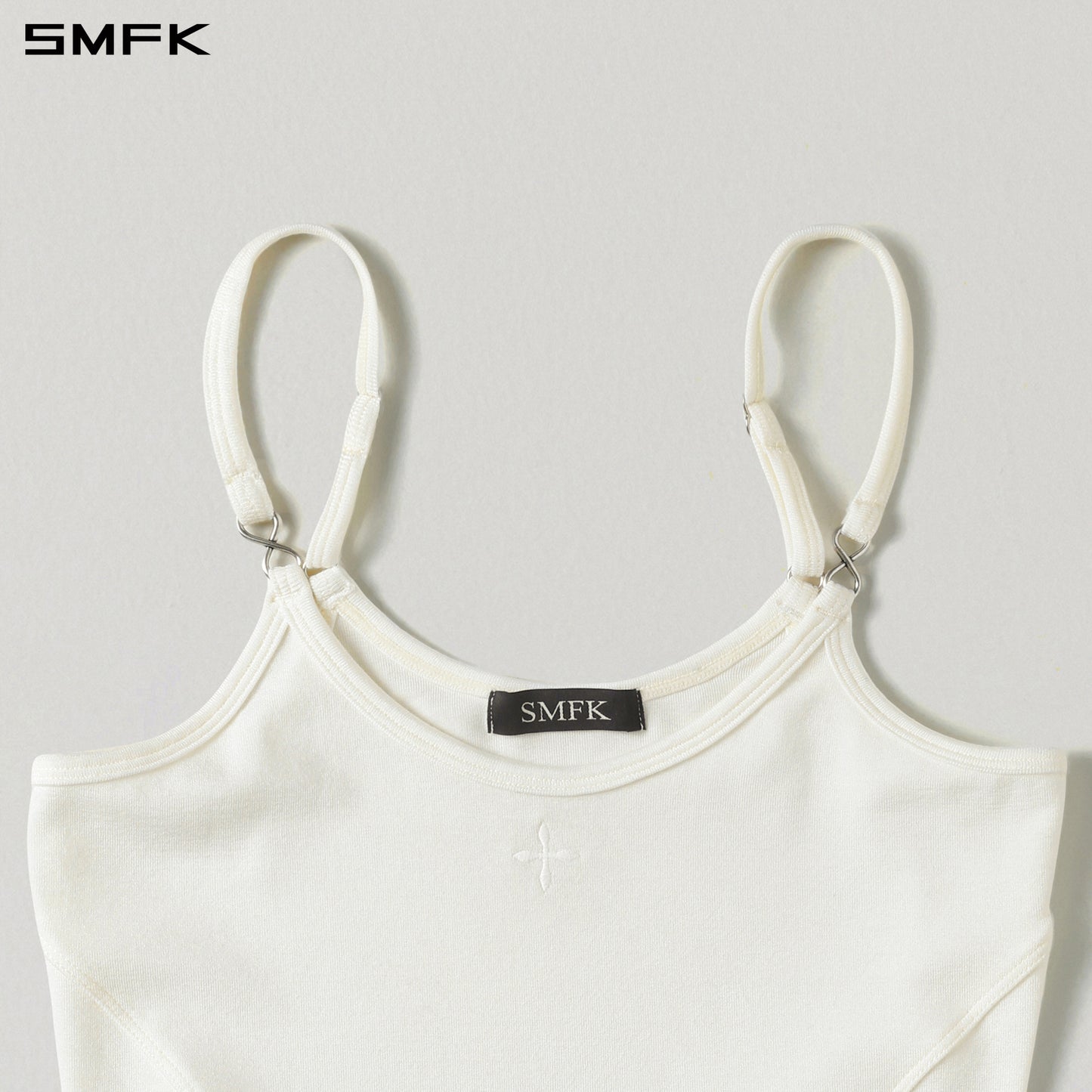 MYTH AEOLUS ASYMMETRY CAMISOLE/LENZING TENCEL+WOOL CLOUD WHITE