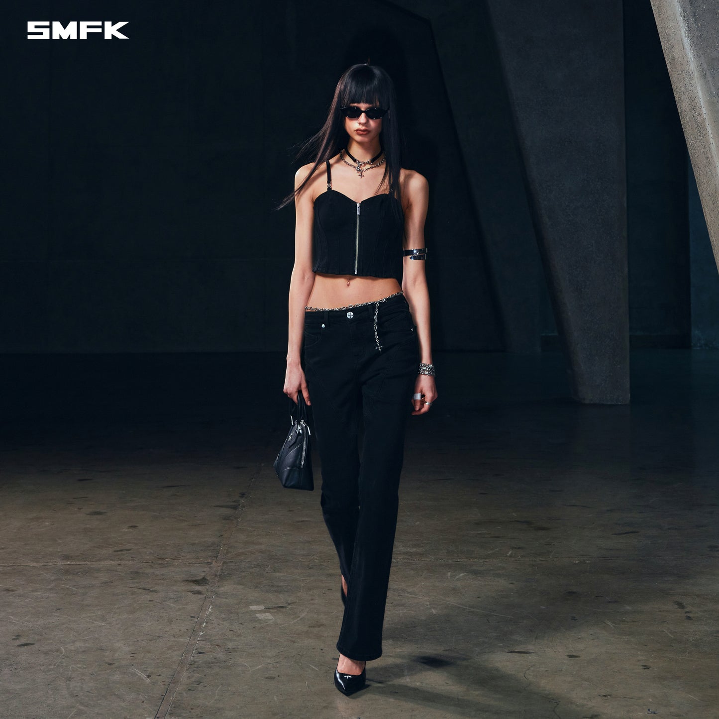 WILD MIRAGE SLIM DENIM CAMISOLE/E-COTTON