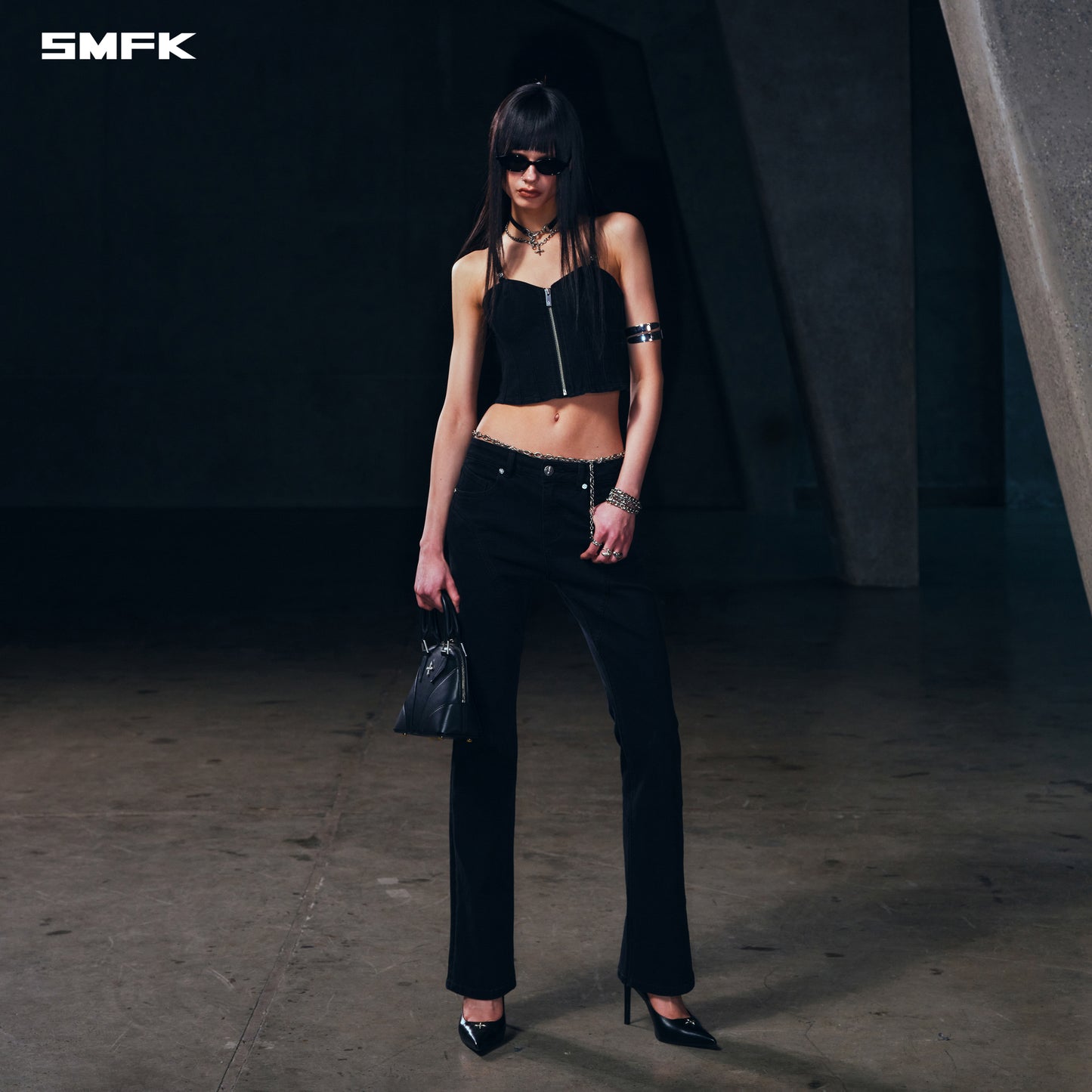 WILD MIRAGE SLIM DENIM CAMISOLE/E-COTTON