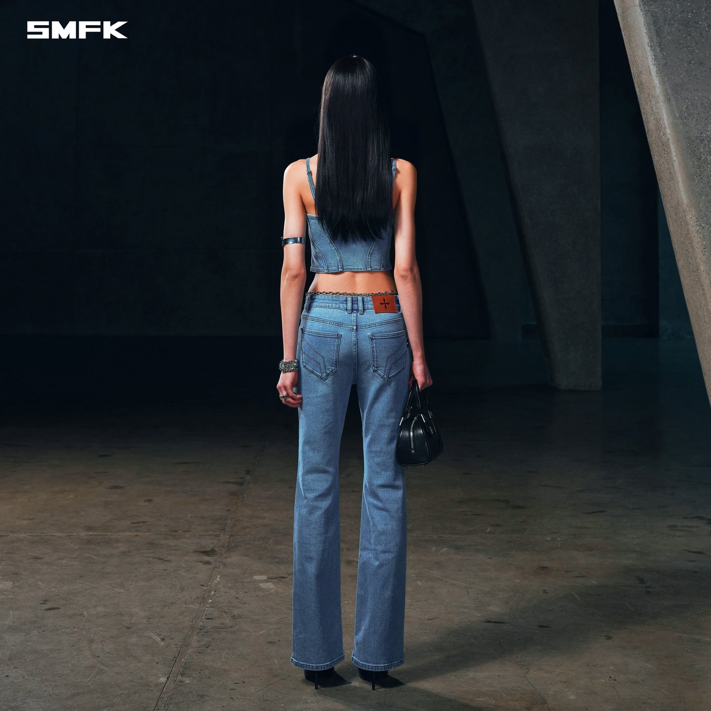WILD MIRAGE SLIM DENIM CAMISOLE/E-COTTON