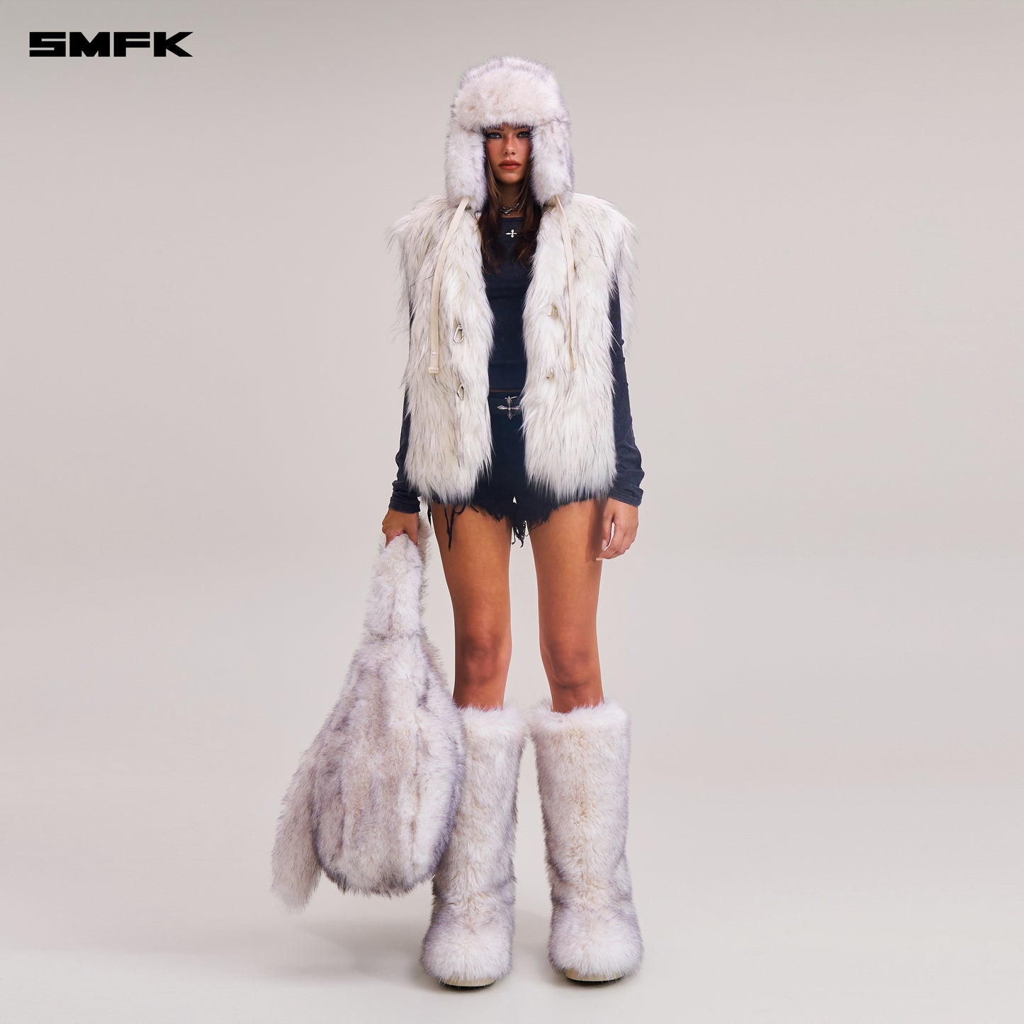COMPASS MODE FURRY HUGE TANK/ ARCTIC FOX WHITE