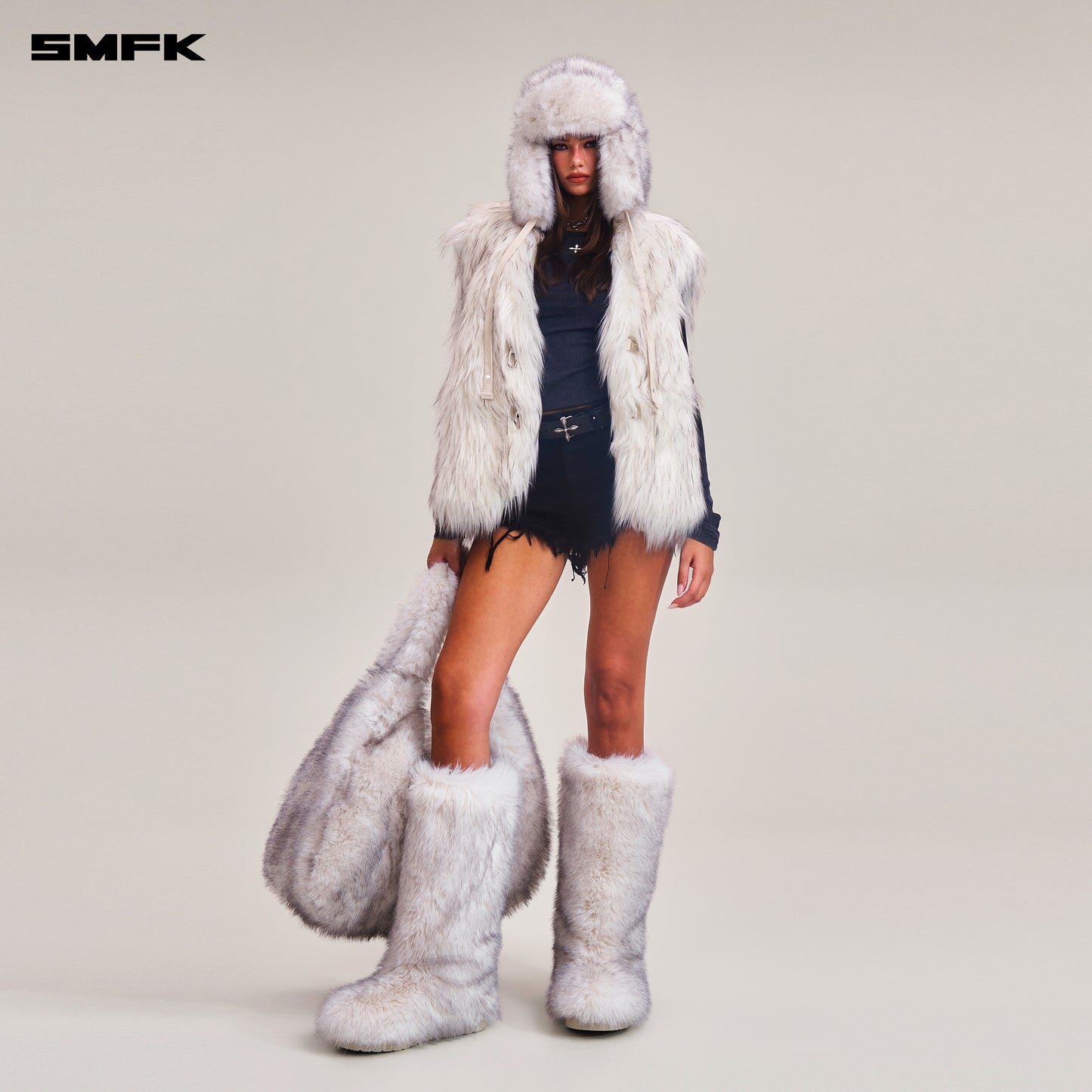 COMPASS MODE FURRY HUGE TANK/ ARCTIC FOX WHITE