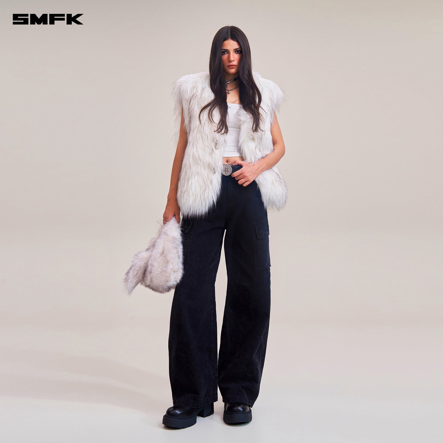 COMPASS MODE FURRY HUGE TANK/ ARCTIC FOX WHITE