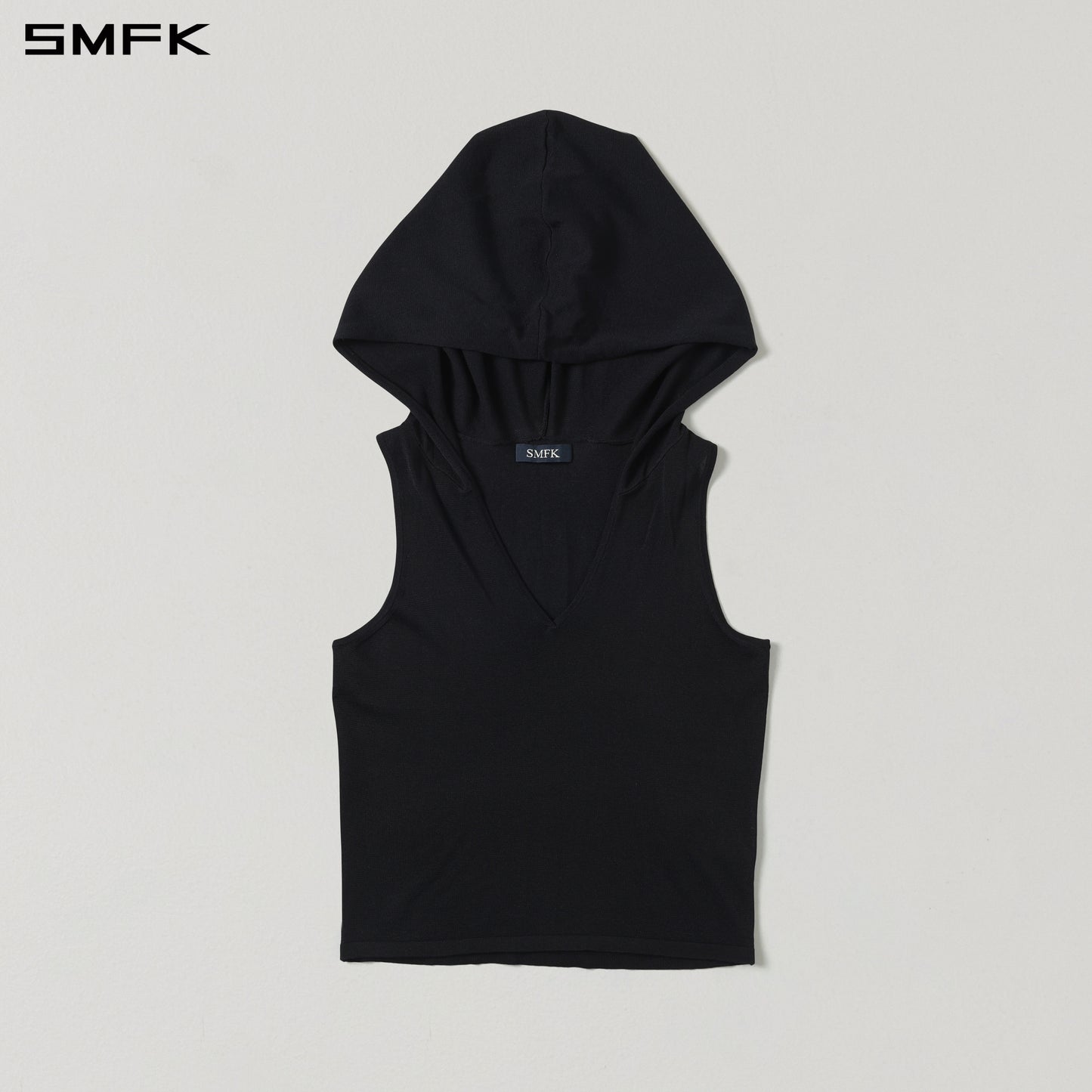 MYTH SIREN ROVE KNIT HOOD VEST/ACETATE+COTTON