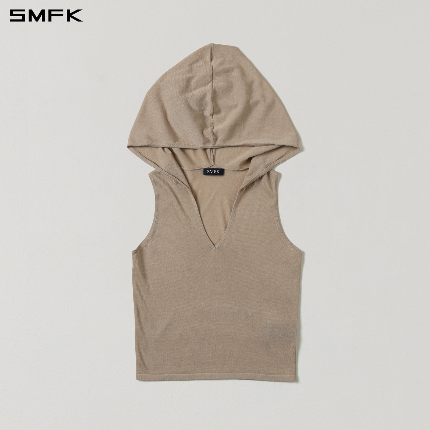 MYTH SIREN ROVE KNIT HOOD VEST/ACETATE+COTTON