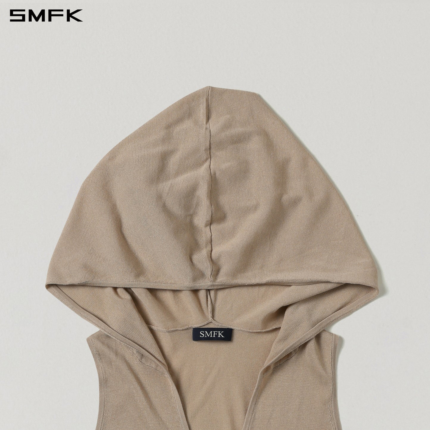 MYTH SIREN ROVE KNIT HOOD VEST/ACETATE+COTTON
