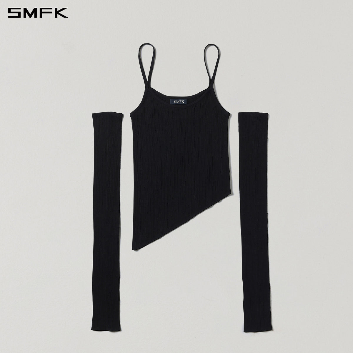 MIRAGE SIREN VISIONAL KNIT SHORT CAMISOLE/TENCEL+SILK WILD BLACK