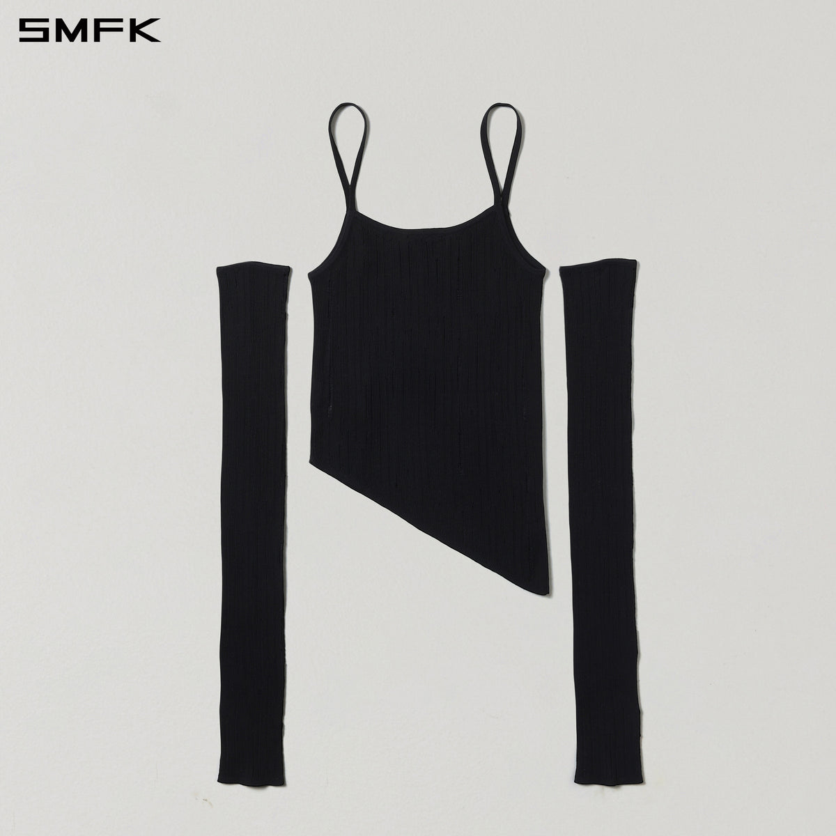MIRAGE SIREN VISIONAL KNIT SHORT CAMISOLE/TENCEL+SILK WILD BLACK