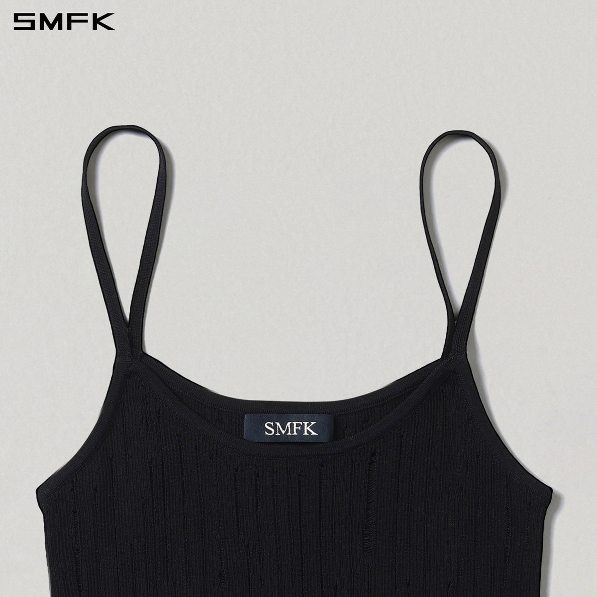 MIRAGE SIREN VISIONAL KNIT SHORT CAMISOLE/TENCEL+SILK WILD BLACK
