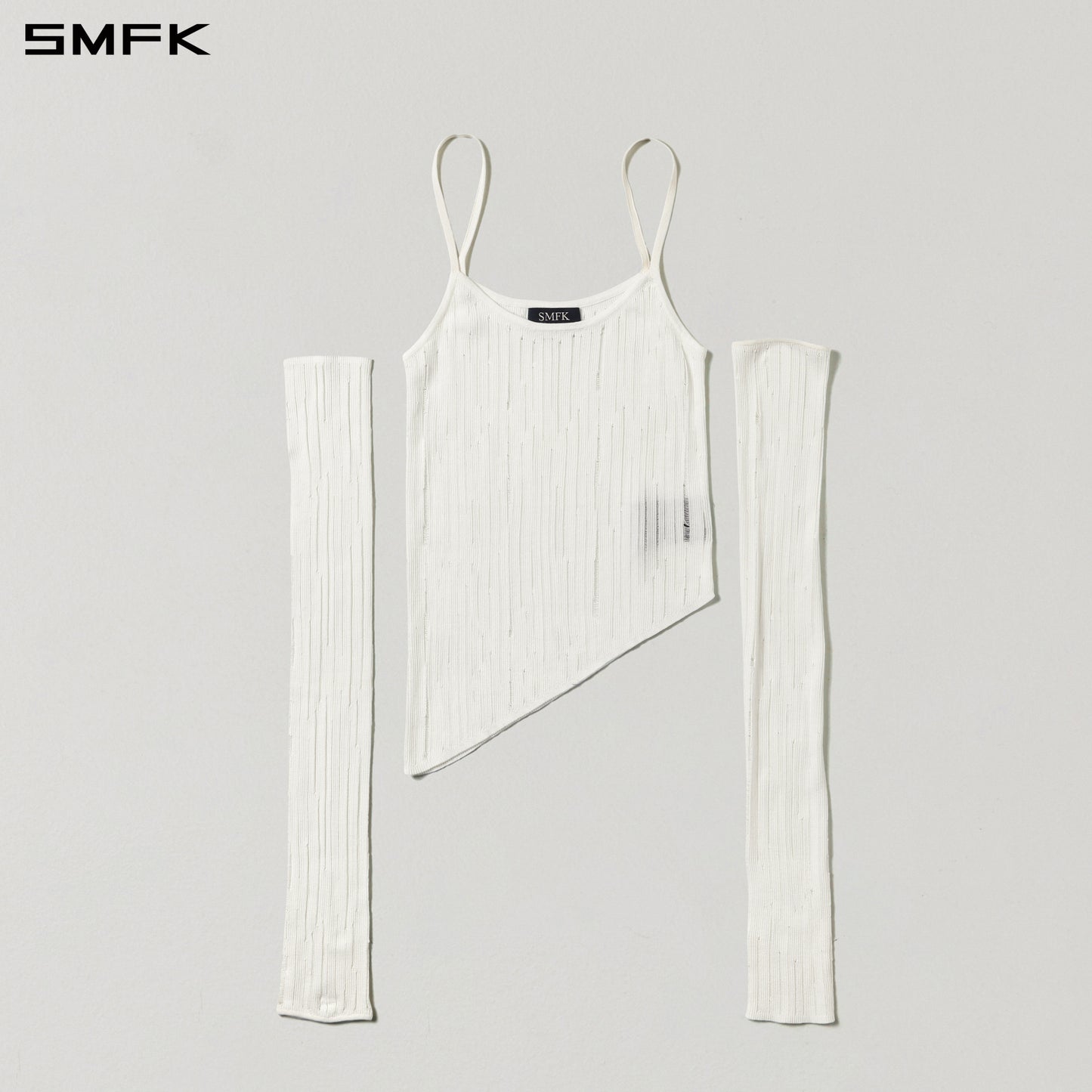 MIRAGE SIREN VISIONAL KNIT SHORT CAMISOLE/TENCEL+SILK CLOUD WHITE
