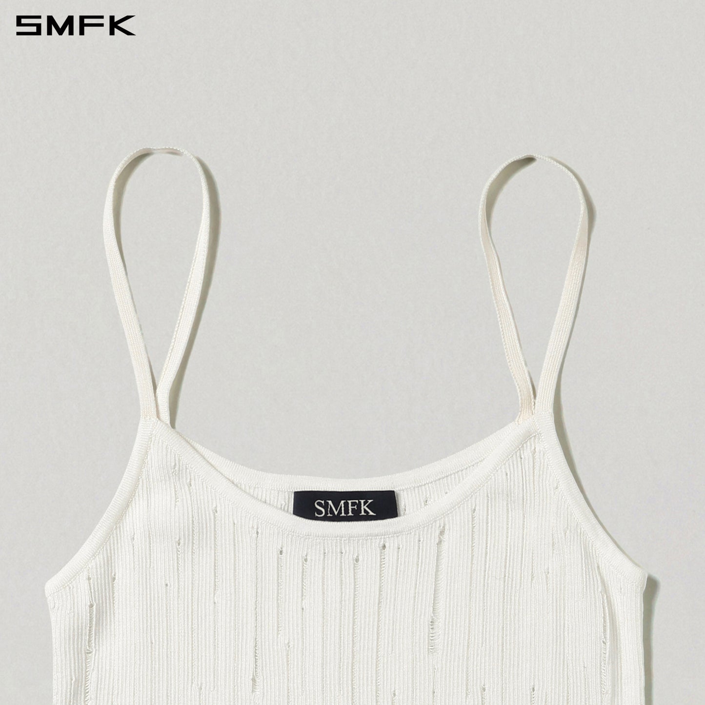 MIRAGE SIREN VISIONAL KNIT SHORT CAMISOLE/TENCEL+SILK CLOUD WHITE