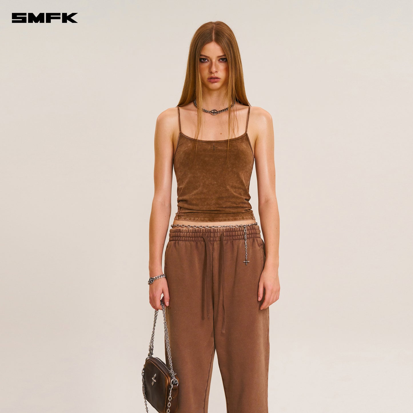 VINTAGE STORM FADE CAMISOLE/FADE DYE/ VANISH BROWN