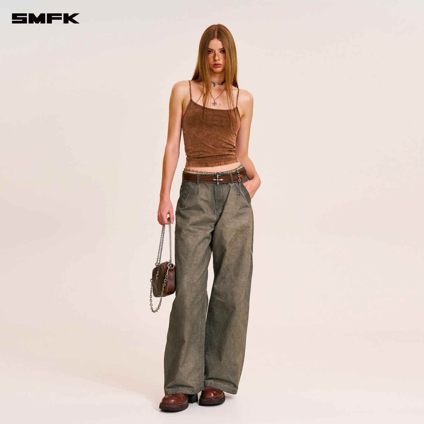 VINTAGE STORM FADE CAMISOLE/FADE DYE/ VANISH BROWN