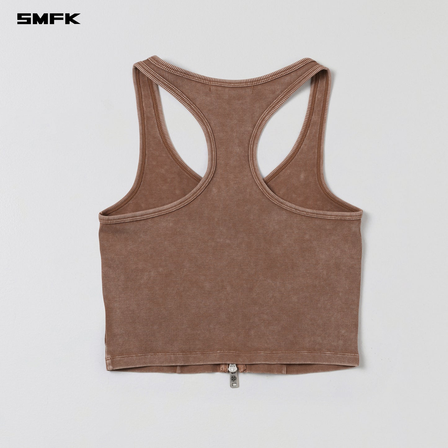VINTAGE NOMADIC SLIM ZIP TANK/long-staple cotton - VANISH BROWN
