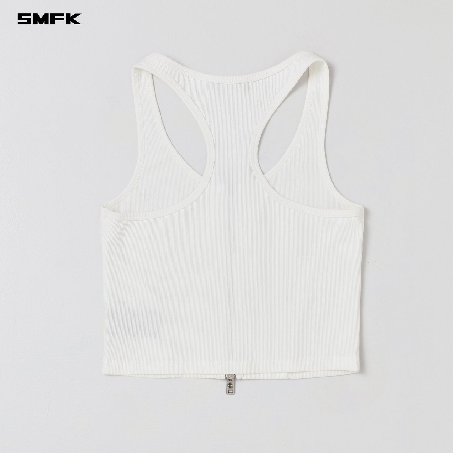 VINTAGE NOMADIC SLIM ZIP TANK/long-staple cotton - CLOUD WHITE