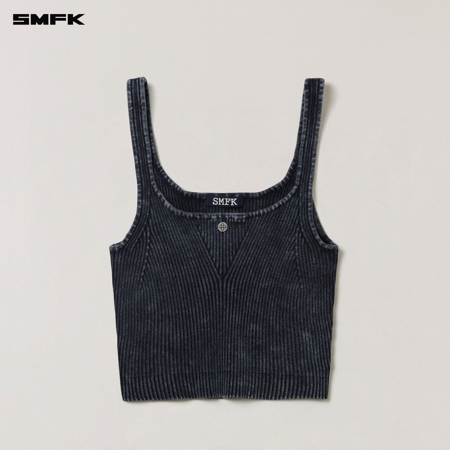 VINTAGE-SAVAGE KNIT TANK/STONE WASH/ VANISH BLACK