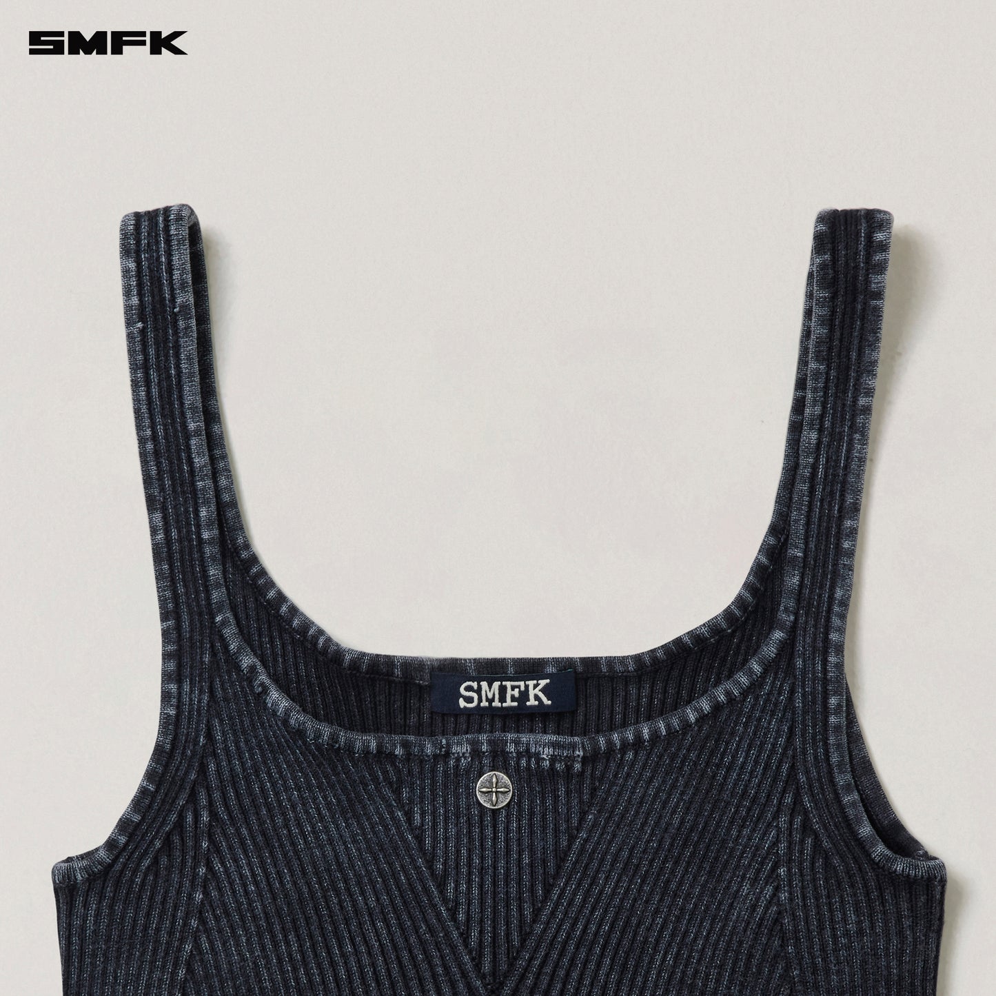 VINTAGE-SAVAGE KNIT TANK/STONE WASH/ VANISH BLACK