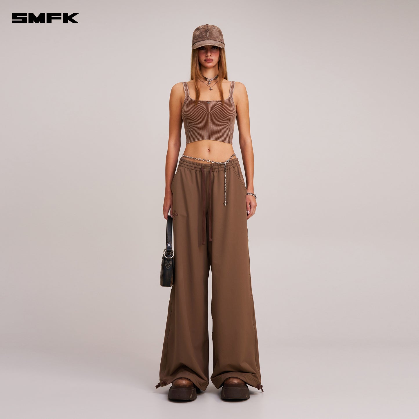 VINTAGE-SAVAGE KNIT TANK/STONE WASH/ VANISH BROWN