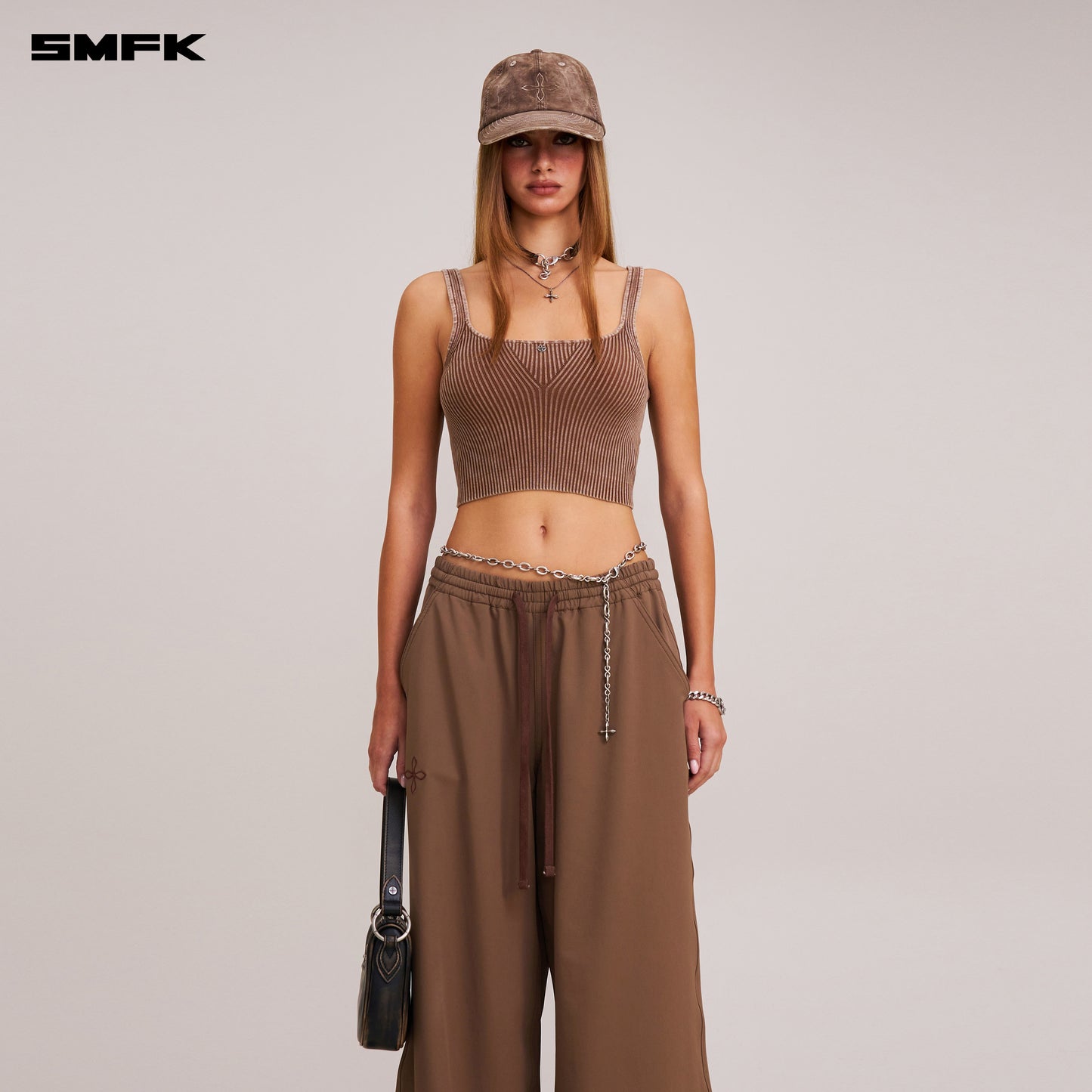 VINTAGE-SAVAGE KNIT TANK/STONE WASH/ VANISH BROWN