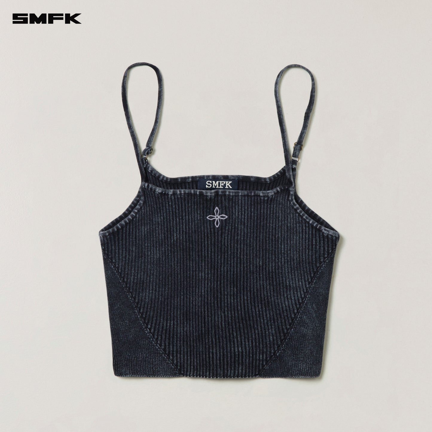 VINTAGE-SAVAGE KNIT CAMISOLE/STONE WASH/ VANISH BLACK