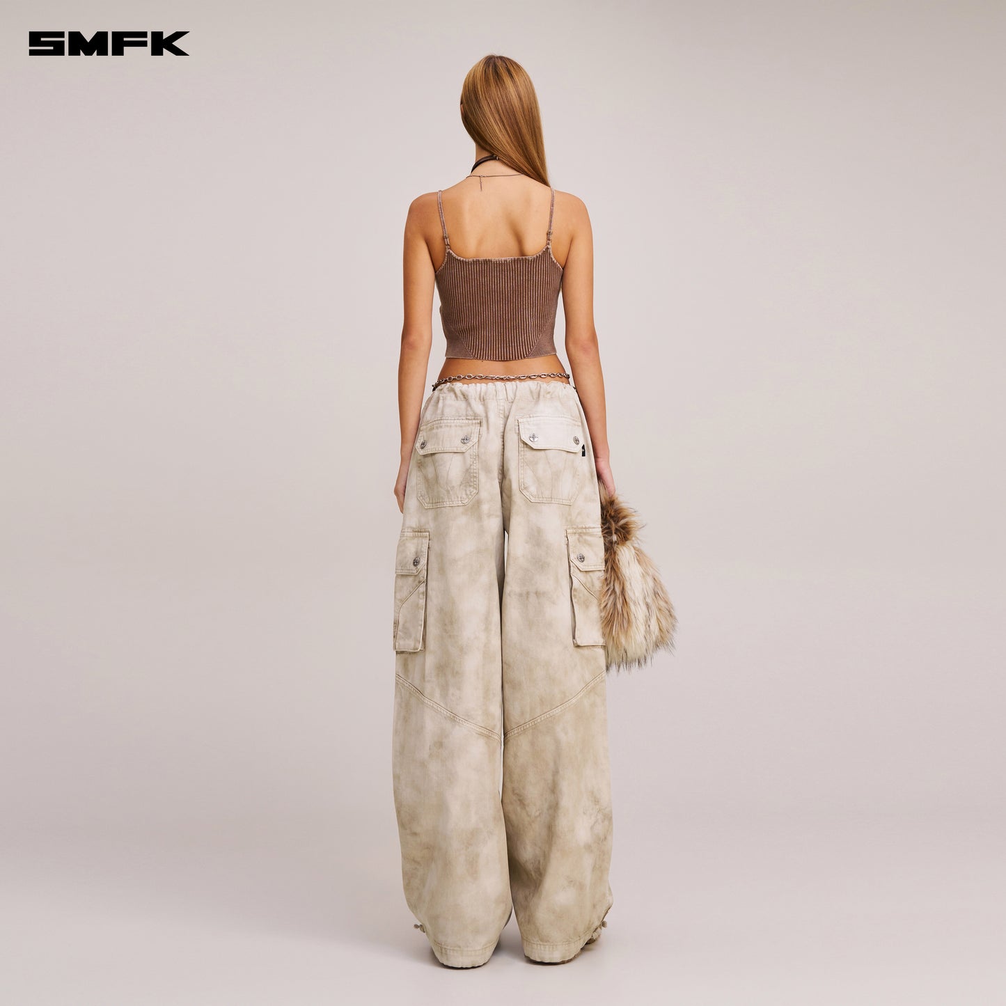 VINTAGE-SAVAGE KNIT CAMISOLE/STONE WASH/ VANISH BROWN