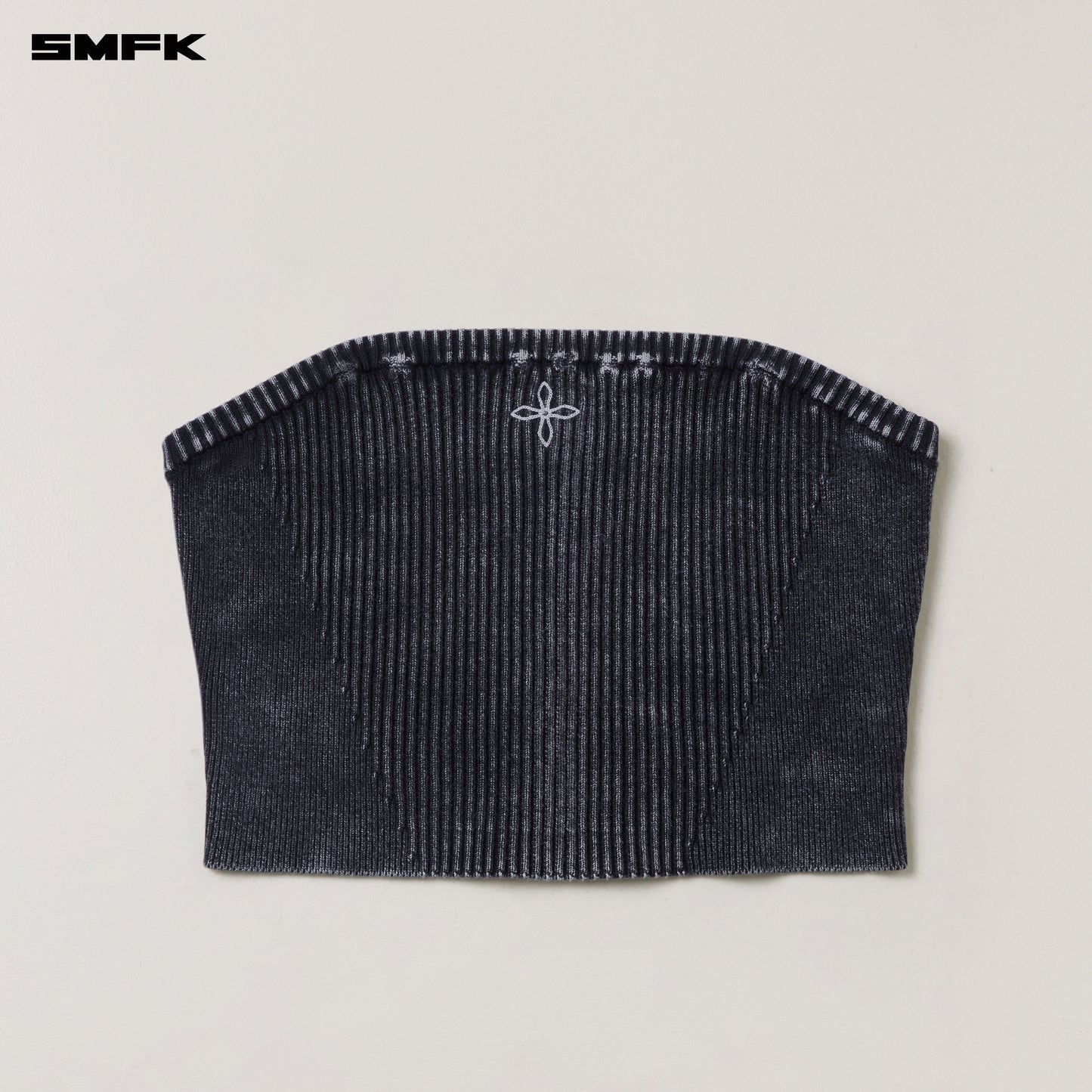 VINTAGE-SAVAGE KNIT BUSTIER/STONE WASH/ VANISH BLACK