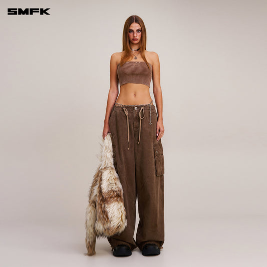 VINTAGE-SAVAGE KNIT BUSTIER/STONE WASH/ VANISH BROWN