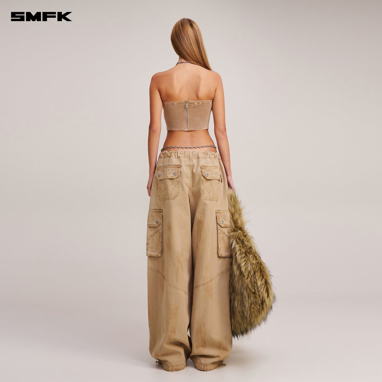 VINTAGE-SAVAGE KNIT BUSTIER/STONE WASH/ VANISH SAND