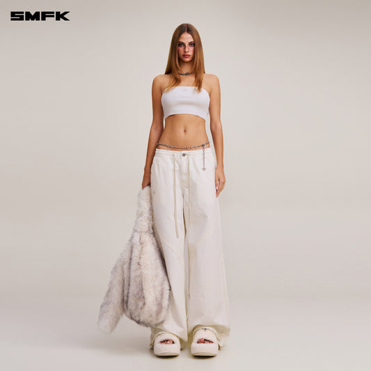 VINTAGE-SAVAGE KNIT BUSTIER/STONE WASH/ VANISH WHITE