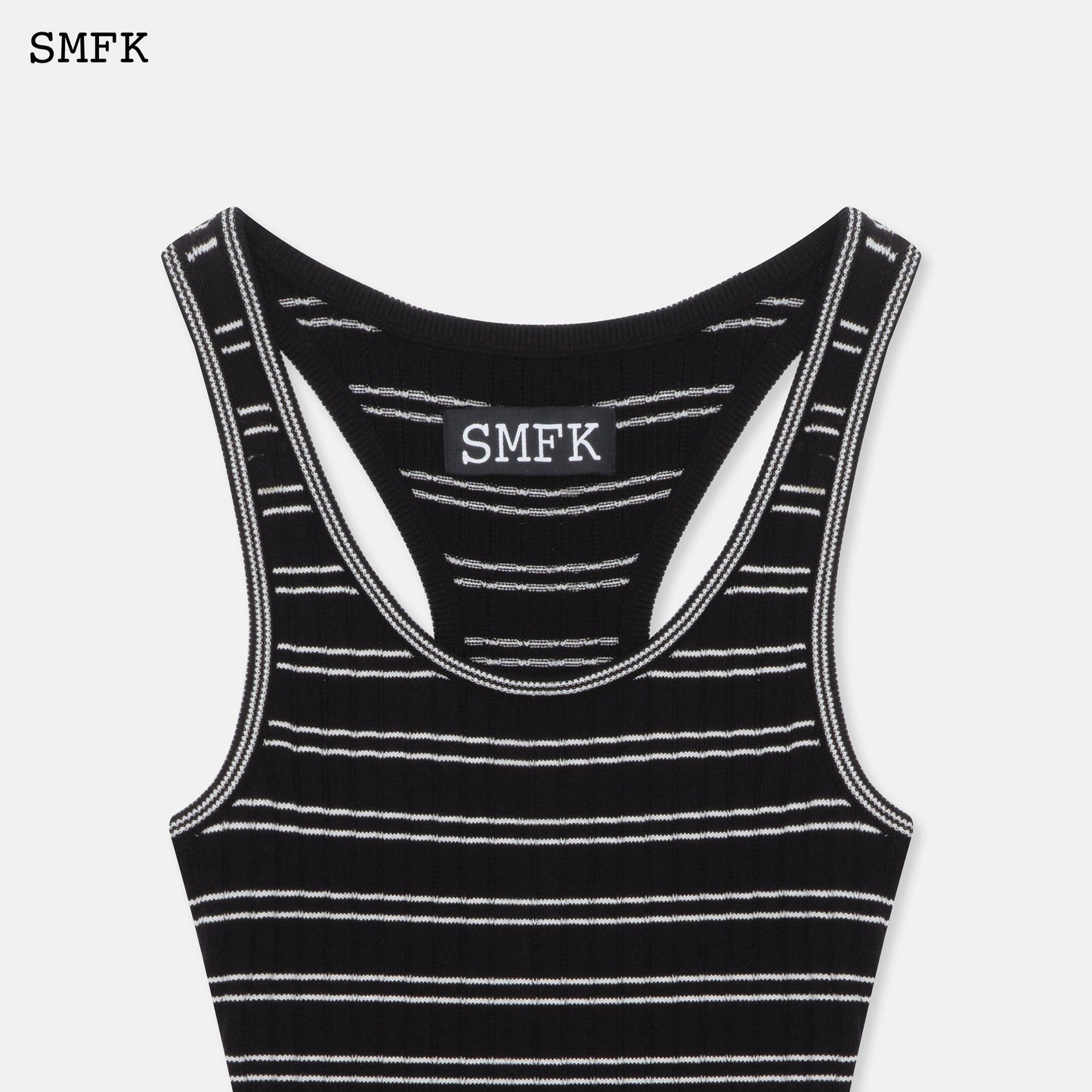 Retro Campus Striped Sports Tank Dress Black